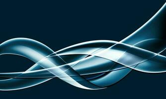 Abstract blue glass glossy line spiral curve wave motion design modern luxury futuristic technology creative background vector