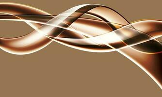 Abstract brown glass glossy line spiral curve wave motion design modern luxury futuristic technology creative background vector