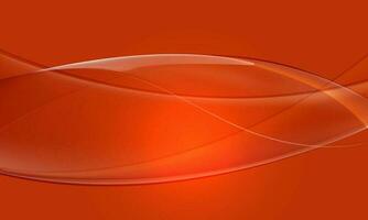 Abstract orange glass glossy curve wave design modern luxury futuristic background vector