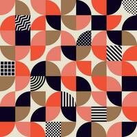 Modern geometric pattern, Bauhaus grid background vector