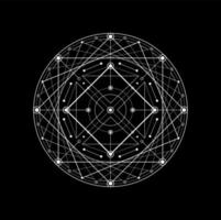 sagrado geometría, esotérico magia tatuaje, pentagrama vector