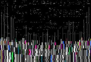 Glitch color lines, vector distorted background