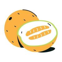 Trendy icon of grapefruit in colourful flat style vector