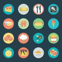 Set of Fast Food Flat Icons vector