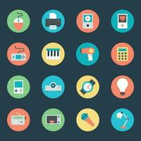 Set of Flat Style Electronics Icons vector