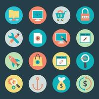 Bundle of Website Designing and Optimization Icons vector