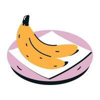 Get your hands on bananas flat icon vector