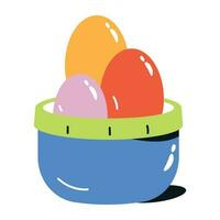 Check a flat icon of egg soup vector