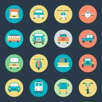 Collection of Auto Flat Icons vector