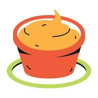 Flat icon design of cheese sauce vector