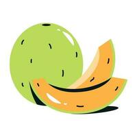 Colourful flat icon of guava vector