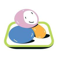 Have a look at mochi dessert flat icon vector