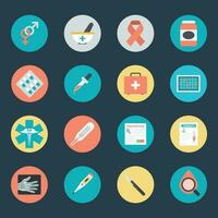 Set of Medical Tools Flat Icons vector