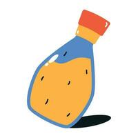 Easy to use flat icon of juice flask vector