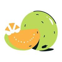 Colourful flat icon of guava vector