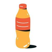 Customizable flat icon of soda bottle vector