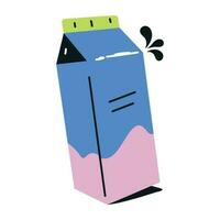 Trendy flat icon of milk box vector