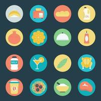 Set of Eatable Products Flat Icons vector