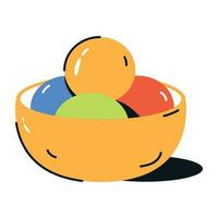 Check a flat icon of egg soup vector