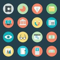 Set of Business Tasks Flat Icons vector