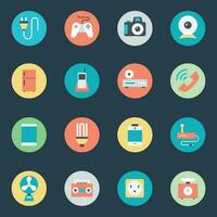 Digital Devices Icon Set in Flat Style vector