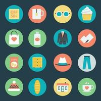 Set of Purchase Flat Icons vector