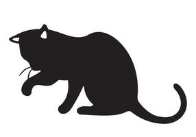 Silhouette Of Cat Fully Editable and Can Apply Any Effect on It Like Dot Pattern and More vector