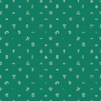 Vector seamless pattern with small floral elements. Green background.