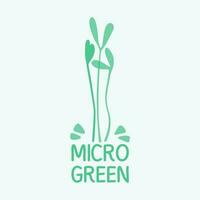 logo granja. microgreens y orgánico alimento. vector aislado logotipo