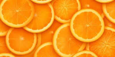 antecedentes hecho de Fresco naranja rebanadas con ai generado. foto