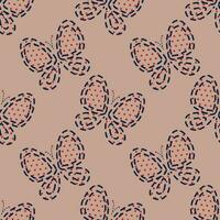 Butterfly seamless vector pattern background. design for use textile fabric all over print wrapping paper and others