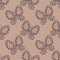 Butterfly seamless vector pattern background. design for use textile fabric all over print wrapping paper and others