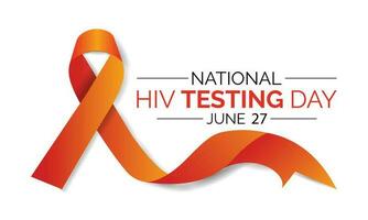 HIV Testing day is observed every year on June 27th. banner design template Vector illustration background design