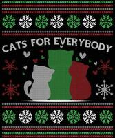 Cats for everybody shirt design vector