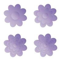Flower, Element of floral paper cut. Paper cut of flower shape and spring symbol. vector