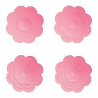 Flower, Element of floral paper cut. Paper cut of flower shape and spring symbol. vector