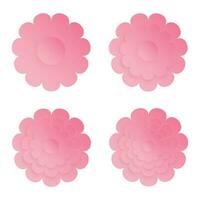 Flower, Element of floral paper cut. Paper cut of flower shape and spring symbol. vector