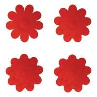 Flower, Element of floral paper cut. Paper cut of flower shape and spring symbol. vector