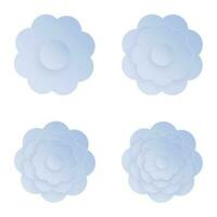 Flower, Element of floral paper cut. Paper cut of flower shape and spring symbol. vector