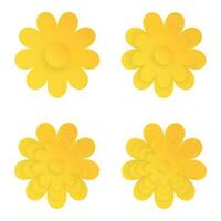 Flower, Element of floral paper cut. Paper cut of flower shape and spring symbol. vector