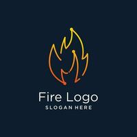 Fire tech logo design idea with modern creative idea vector