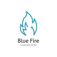 Fire tech logo design idea with modern creative idea vector