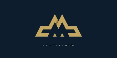 Letter M logo design idea with modern abstract style vector