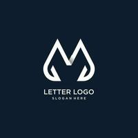 letra metro logo diseño idea con moderno resumen estilo vector