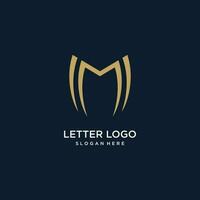 Letter M logo design idea with modern abstract style vector