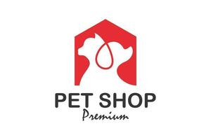 cat pet house home logo vector icon illustration