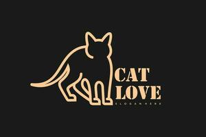 gato logo.cat logotipo mascota tienda logo concepto. mascota cuidado logo concepto. mascota vector ilustración