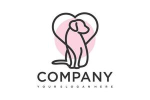 Dog love Logo.Cat logotype. Pet shop logo concept. Pet care logo concept. Pet vector illustration