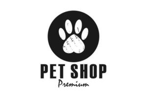 pata perro logo diseño. logos lata ser usado para mascota atención,clínica y veterinario. vector