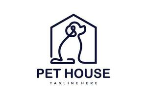 home pet logo vector icon for pet shop or Pet care and veterinary Dog